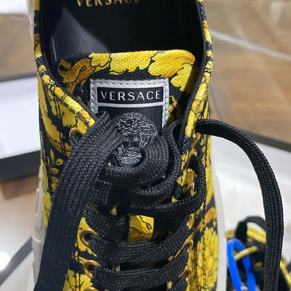 Versace Logo Jacquard Low-Top Sneakers